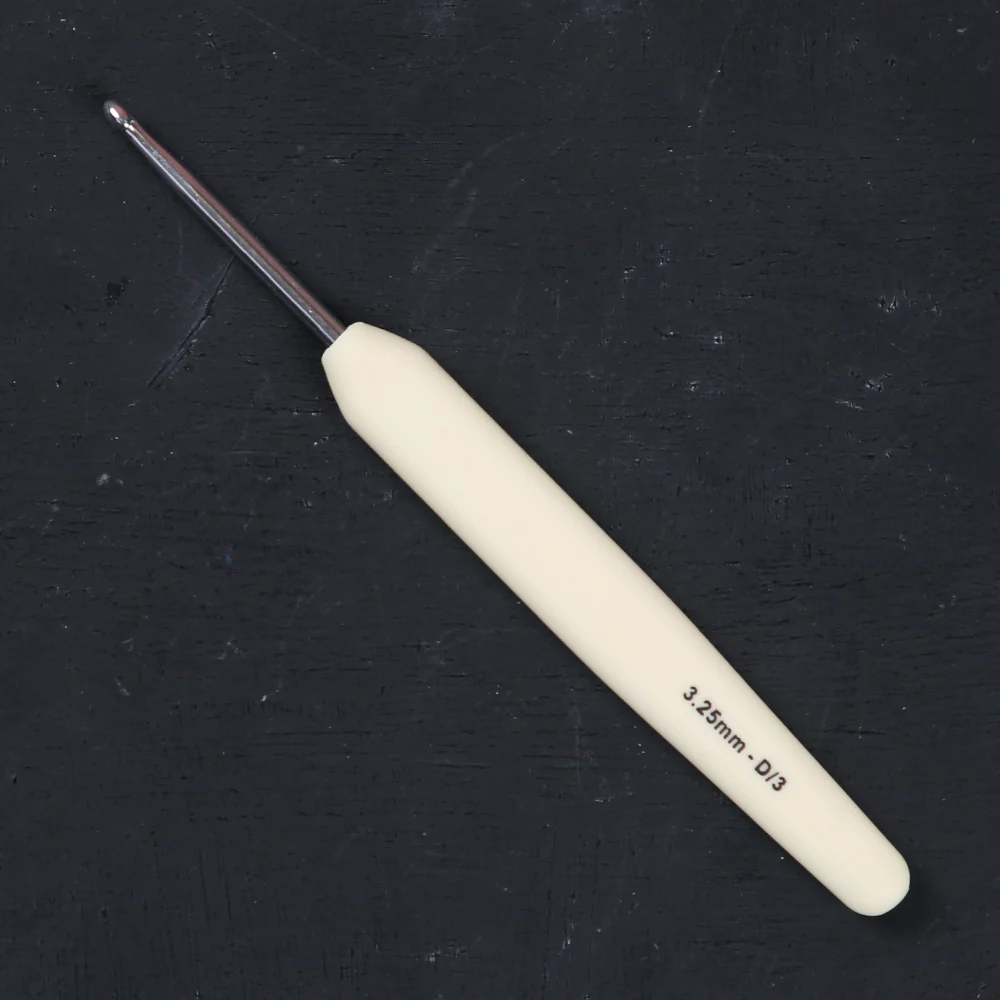 KnitPro Waves 3.25mm Cream Soft Handle Crochet Hook - 30906 - Image 2