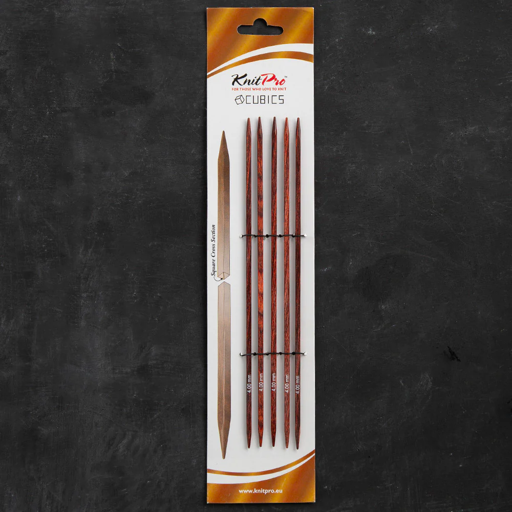 KnitPro Symfonie Cubics 4mm 20cm Cubic Double Pointed Needle - 25113