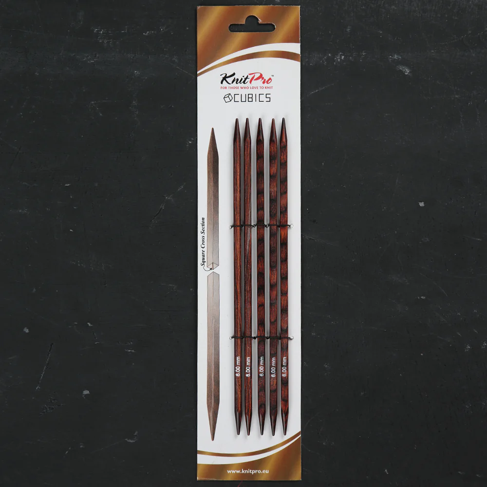 KnitPro Symfonie Cubics 6mm 20cm Cubic Double Pointed Needle - 25117