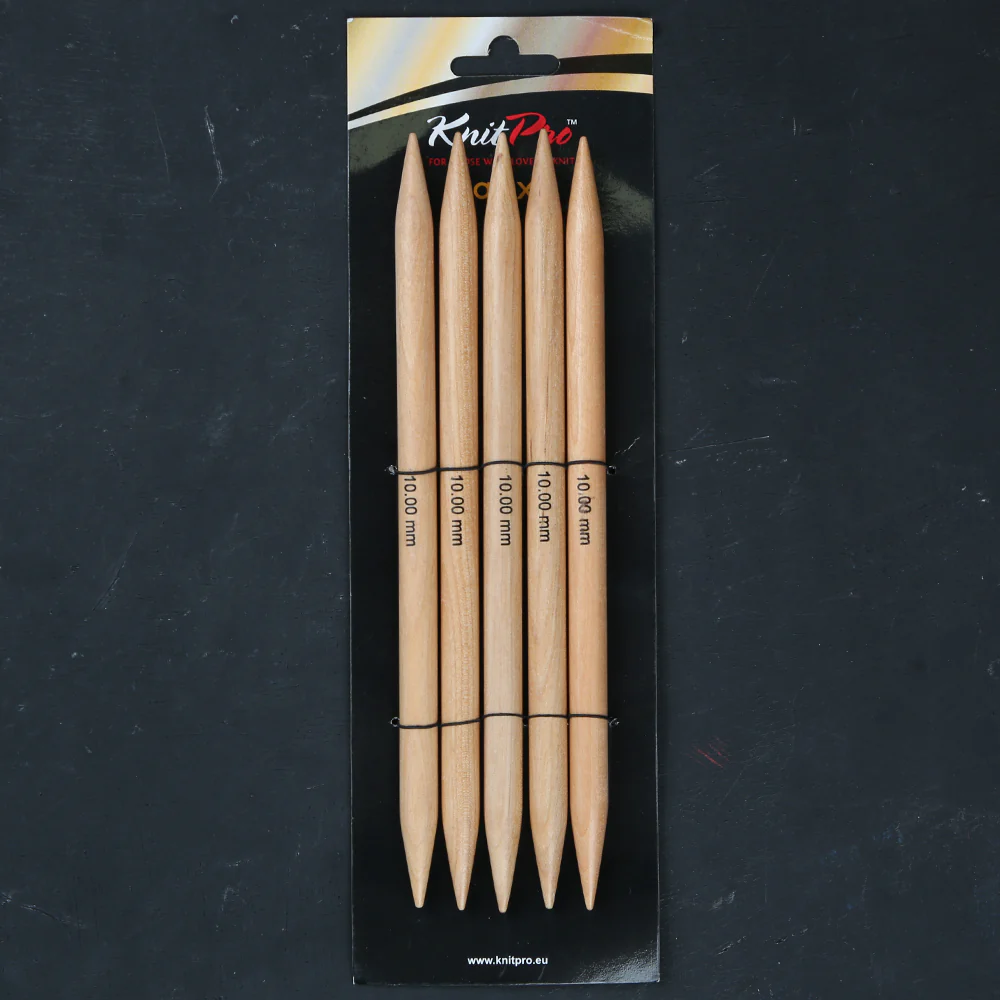 KnitPro Basix Birch 10mm 20cm Double Pointed Needles - 35126