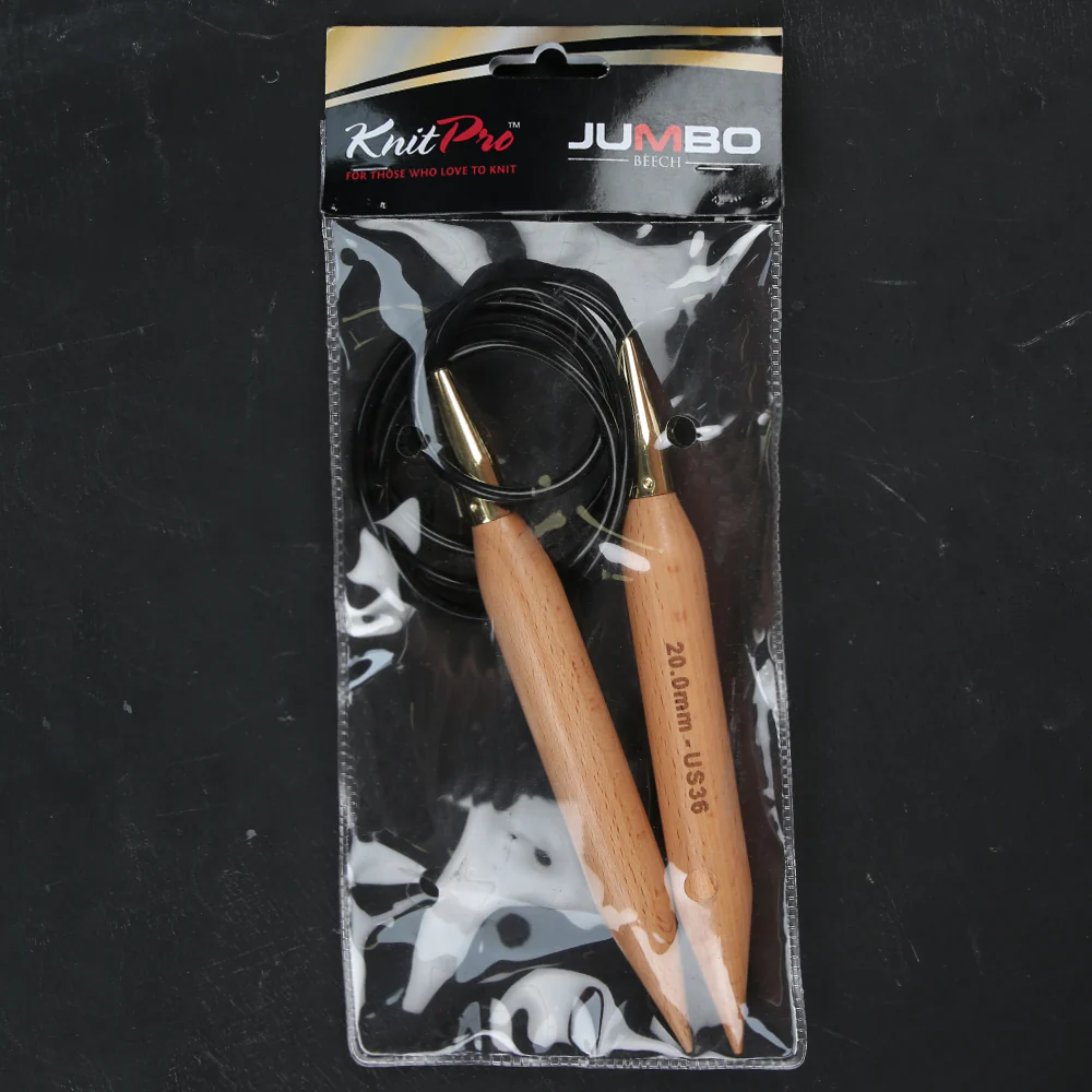 KnitPro Jumbo Birch 20mm 120cm Fixed Circular Knitting Needles - 35360 - Image 4