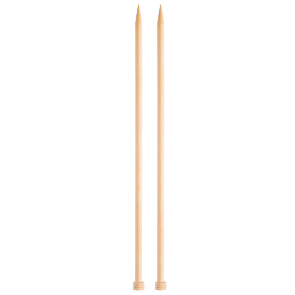 KnitPro Basix Birch 9mm 35cm Single Pointed Knitting Needles - 35266 - Image 4