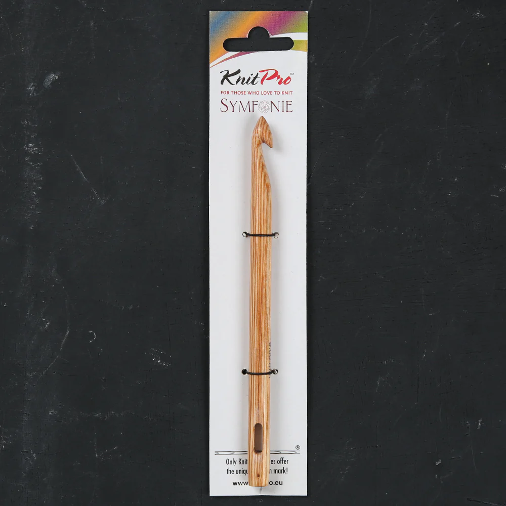 KnitPro Symfonie Natural Wood 9mm Knooking Hook - 23513
