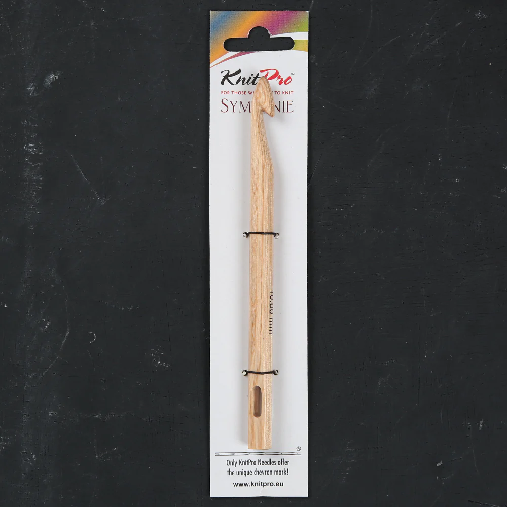 KnitPro Symfonie Natural Wood 10mm Knooking Hook - 23514