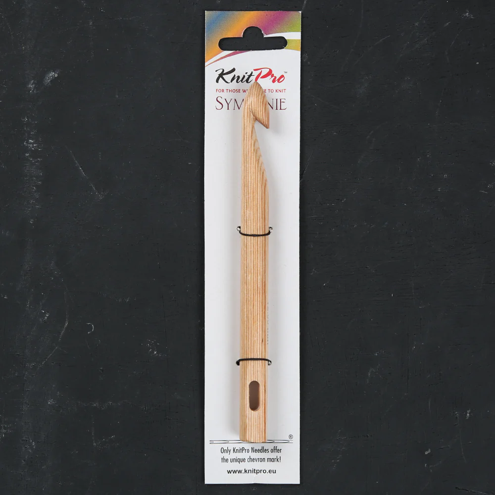 KnitPro Symfonie Natural Wood 12mm Knooking Hook - 23515
