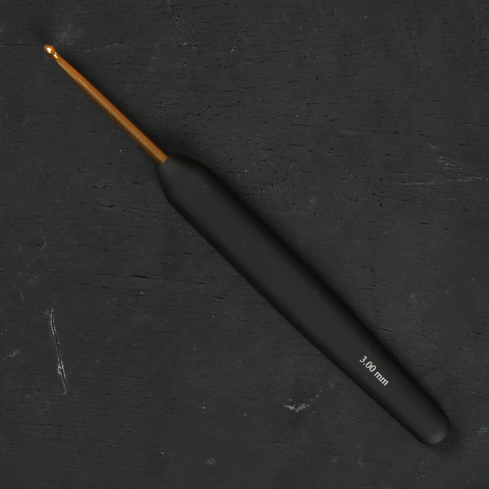 KnitPro Aluminum Gold 3mm Crochet Hook, Black - 30803 - Image 2