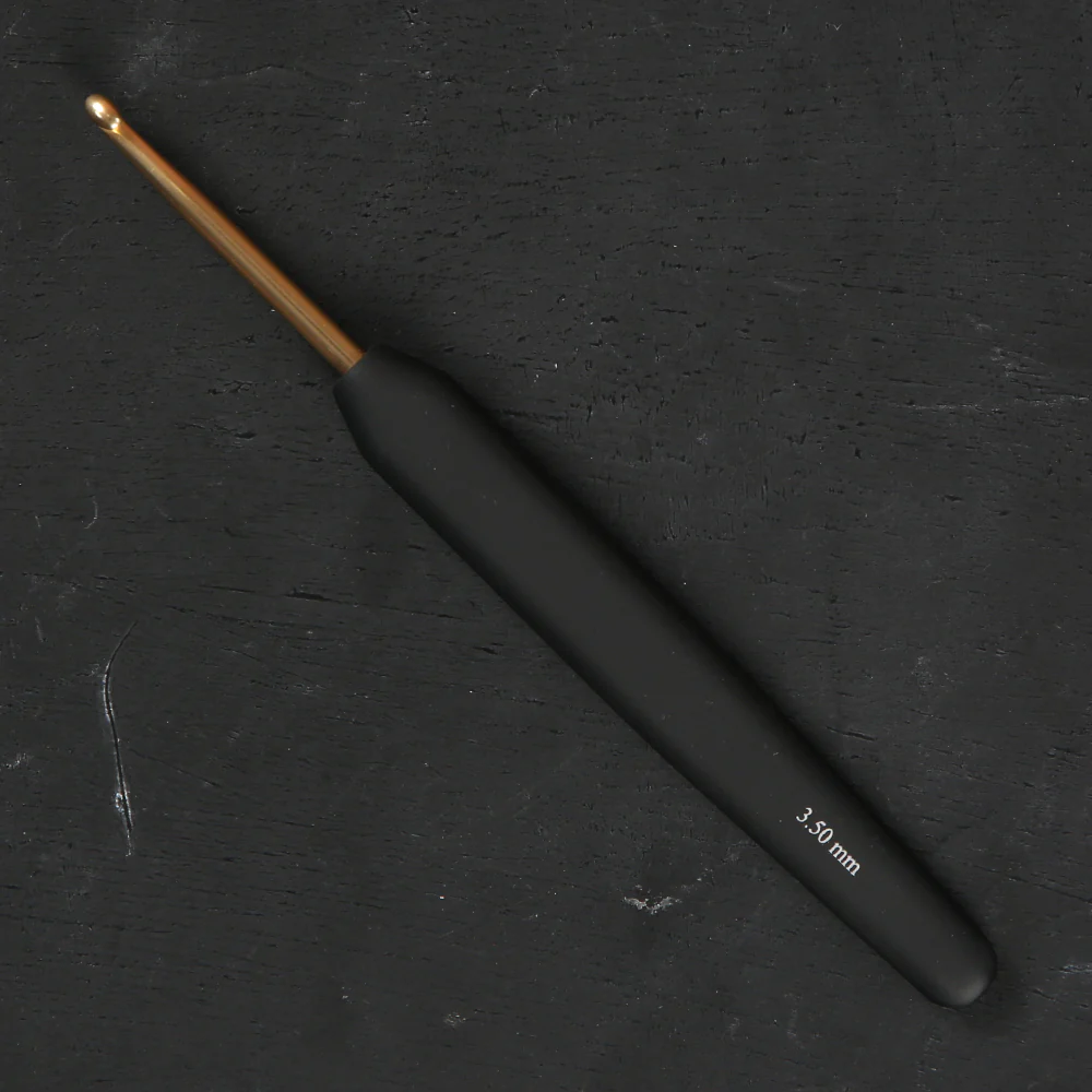 KnitPro Aluminum Gold 3.5mm Crochet Hook, Black - 30804 - Image 2