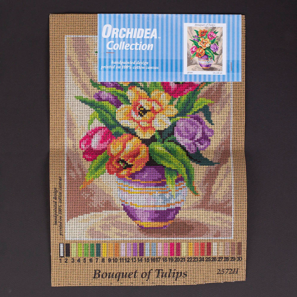 Orchidea 24x30cm Printed Gobelin, Bouquet of Tulips - 2572H