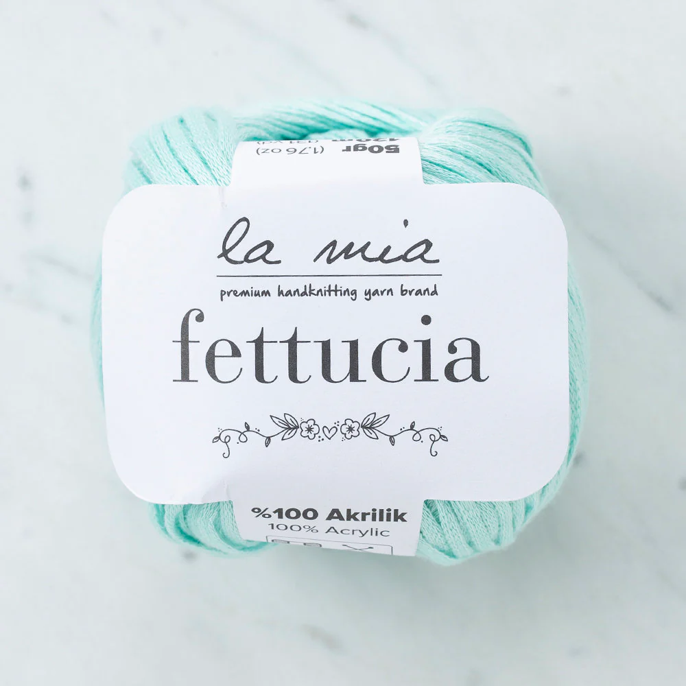 La Mia Fettucia  Yarn, Pastel Green - L072