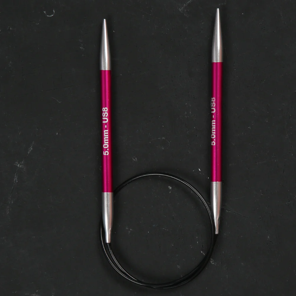 KnitPro Zing 5 Mm 40 Cm Metal Circular Needles, Ruby - 47071 - Image 2