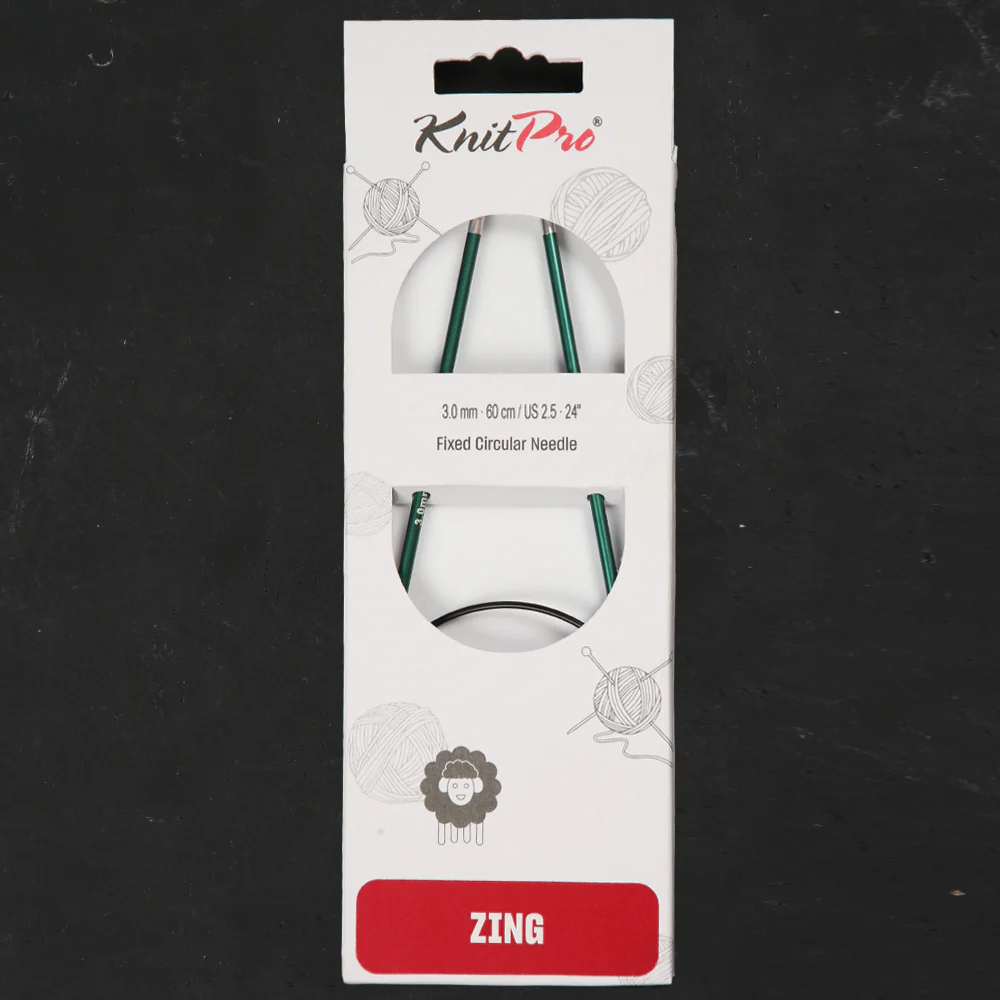 KnitPro Zing 3 Mm 60 Cm Metal Circular Needles, Jade - 47095