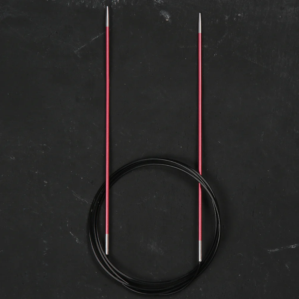 KnitPro Zing 2 Mm 100 Cm Metal Circular Needles, Coral - 47151 - Image 2