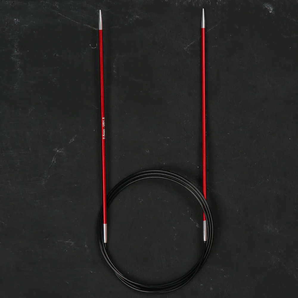 KnitPro Zing 2.5 Mm 100 Cm Metal Circular Needles, Garnet - 47153 - Image 2