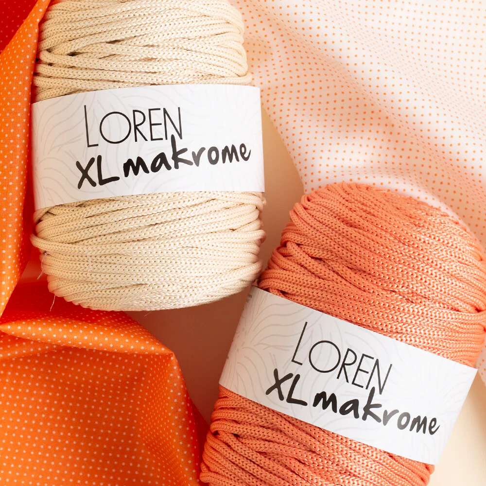 Loren XL Makrome Cord, Orange - R045 - Image 5