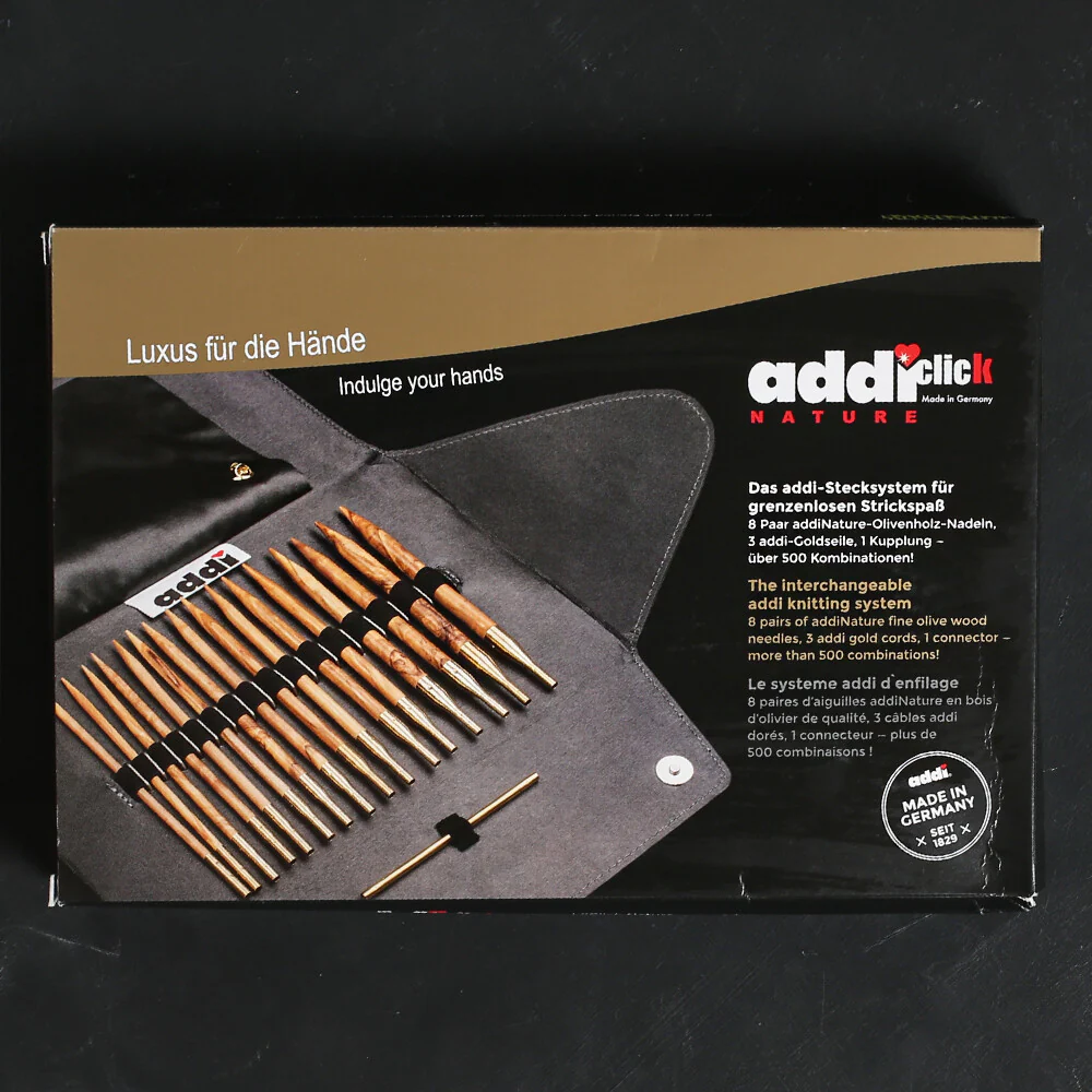 Addi Click Nature Olive Wood Interchangeable Circular Knitting Needle Set - 570-2 - Image 5
