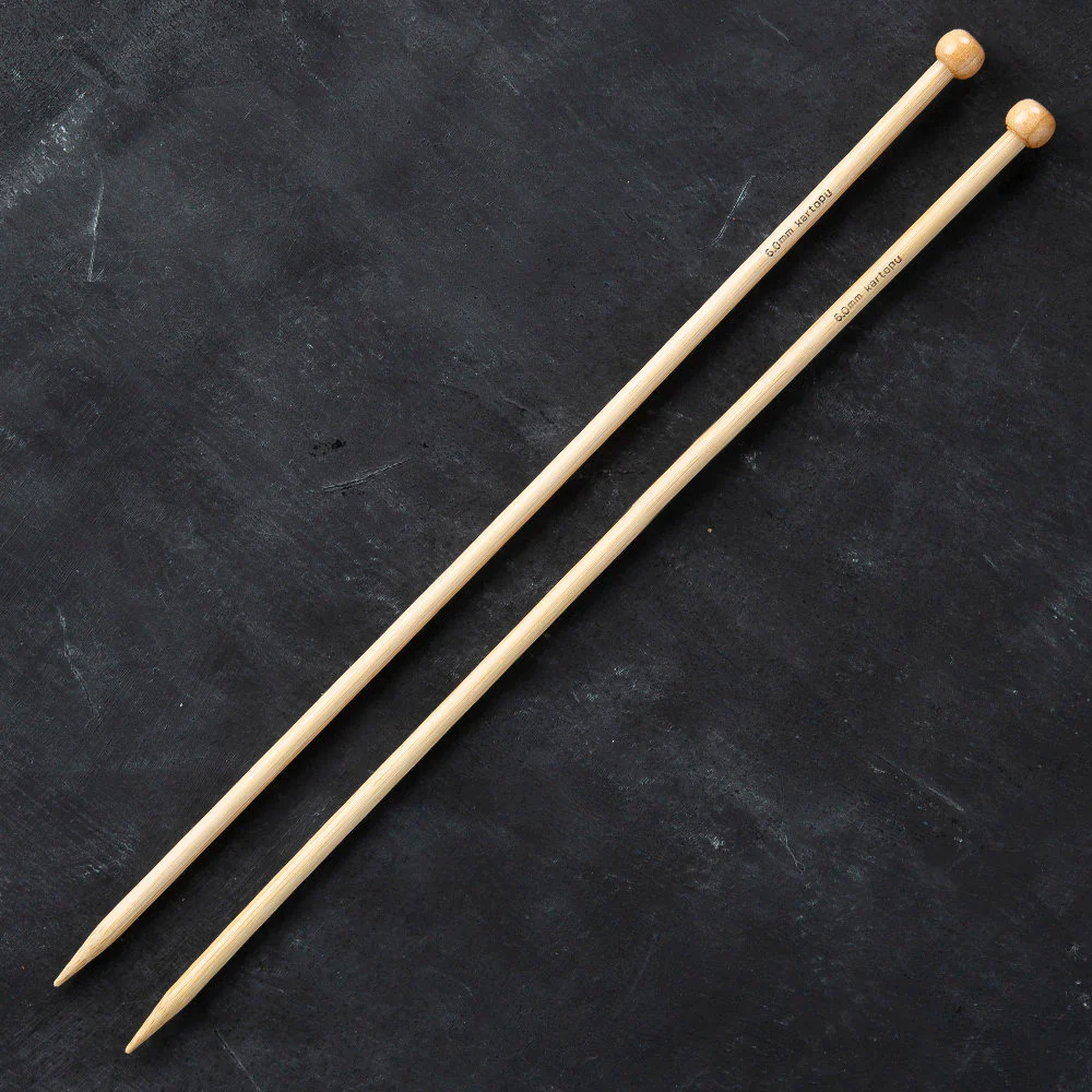 Kartopu Bamboo 33 cm 6 mm Bamboo Knitting Needles - Image 2