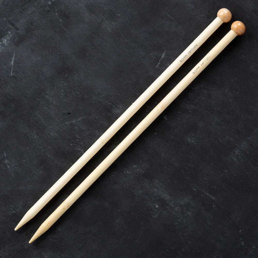 Kartopu Bamboo 33 cm 9 mm Bamboo Knitting Needles - Image 2