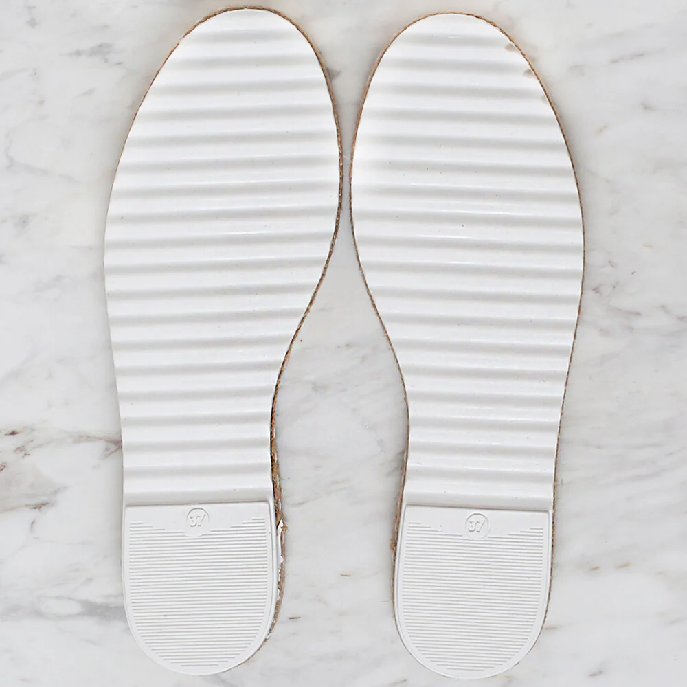 Loren Straw Espadrille / Shoe Sole Size:38, White - Image 2