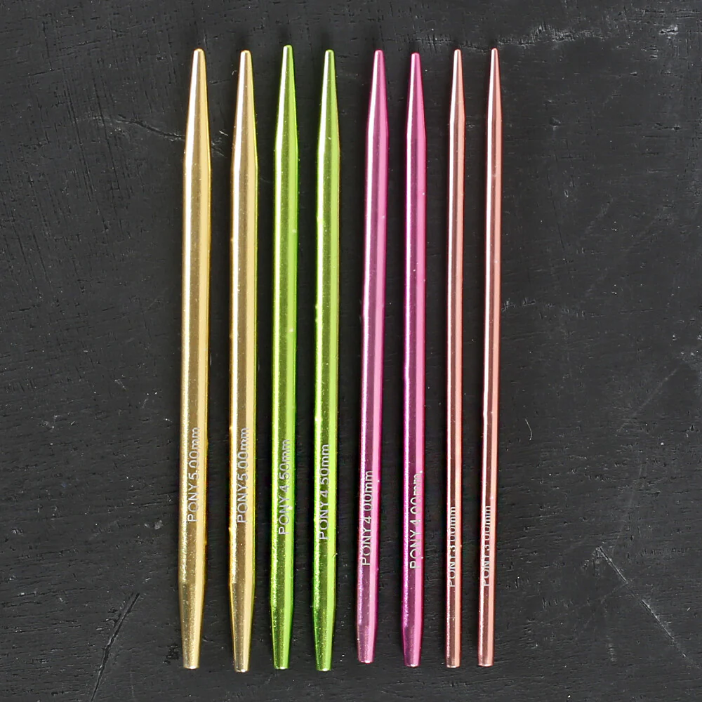 Pony Colour 4 Pairs Assorted Sizes Circular Interchangeable Knitting Needles - 61064/01 - Image 3