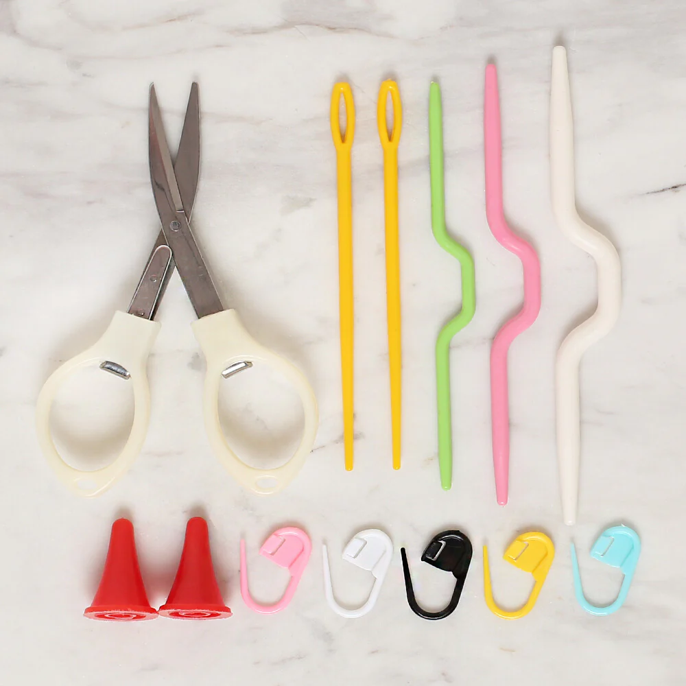 Loren Crochet Hook and Knitting Accessories Set with Case - Image 4