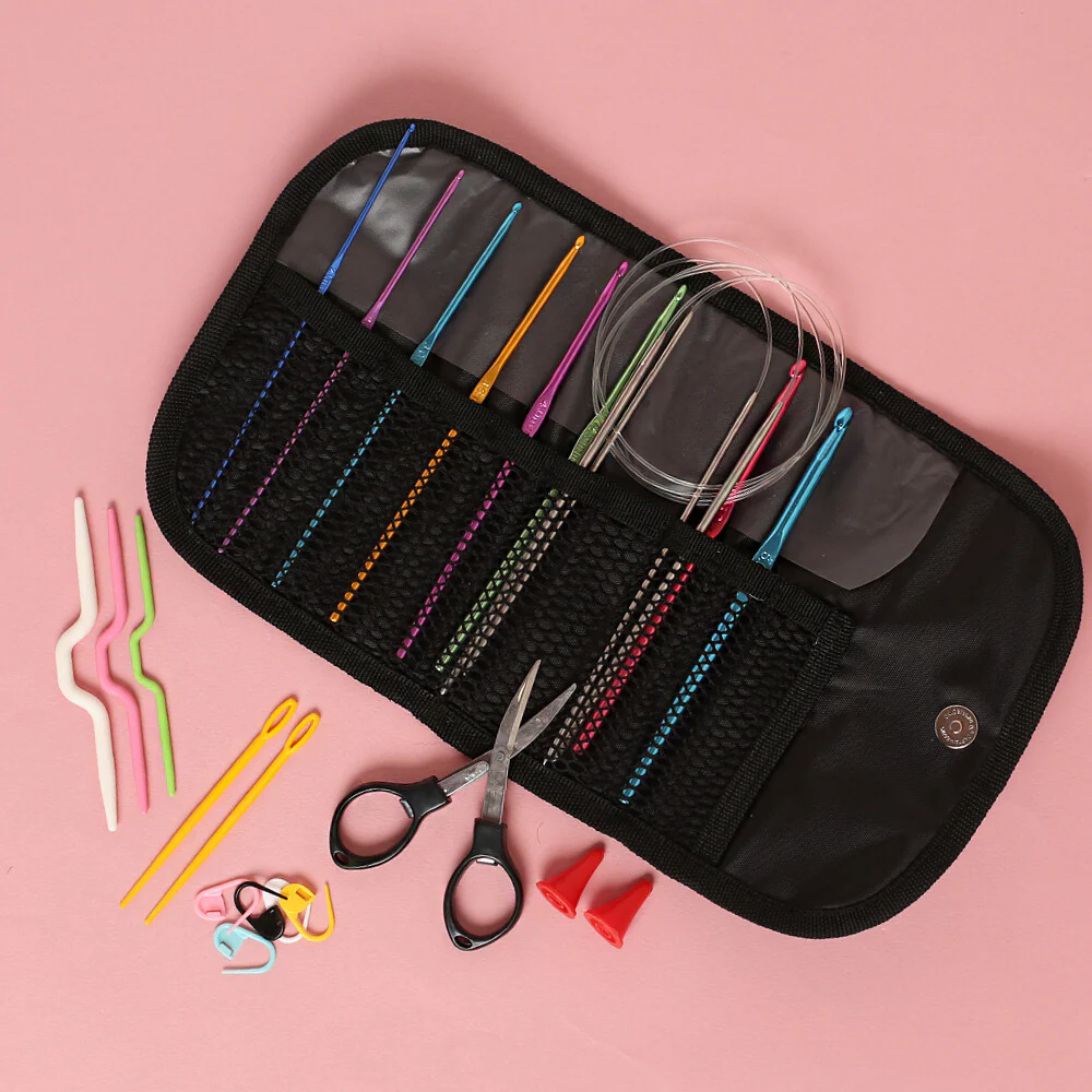 Loren Crochet Hook and Knitting Accessories Set with Case - Image 5