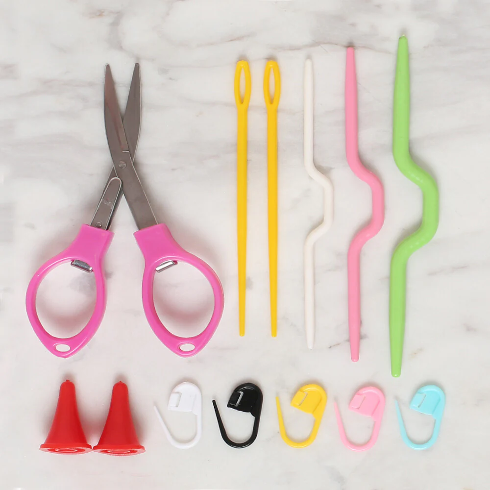 Loren Crochet Hook and Knitting Accessories Set with Case - Image 4