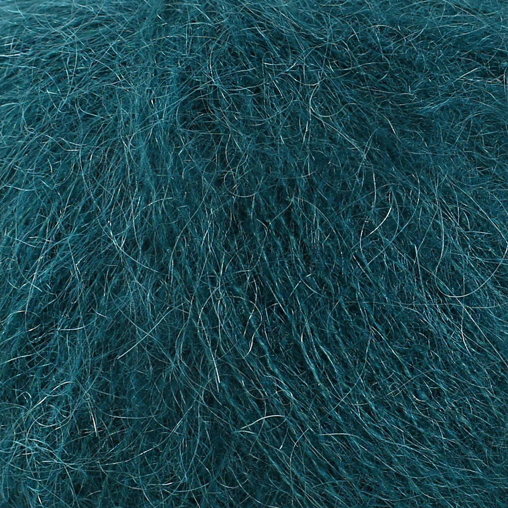 Gazzal Super Kid Mohair 25 Gr Knitting Yarn, Dark Green - 64418 - Image 2