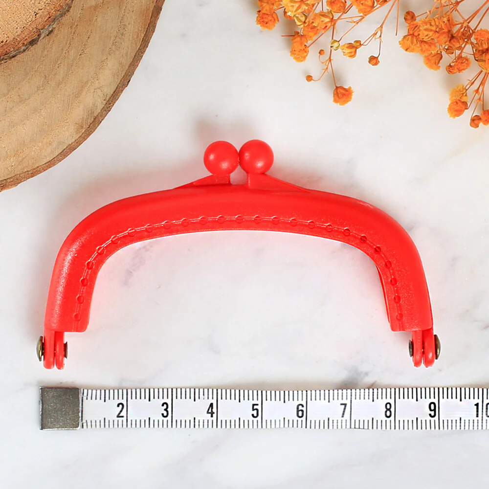 Loren 9 cm Plastic Purse Clasp,Red - Image 2