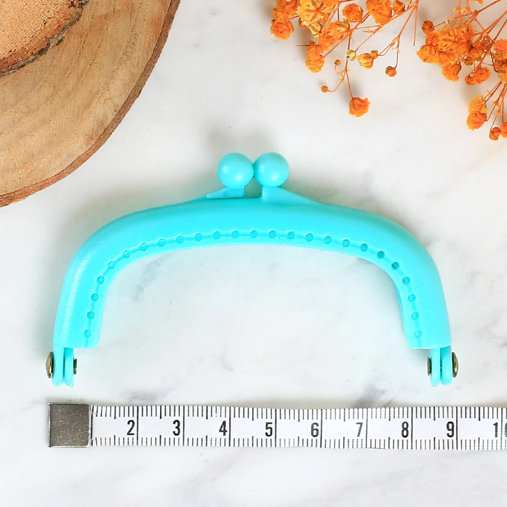 Loren 9 cm Plastic Purse Clasp,Turquoise - Image 2