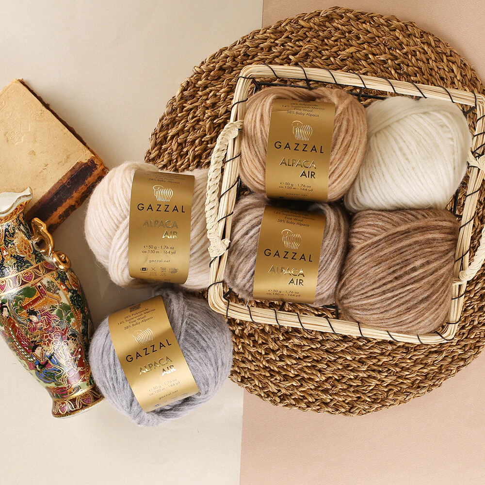 Gazzal Alpaca Air Knitting Yarn , Walnut - C:73 - Image 3