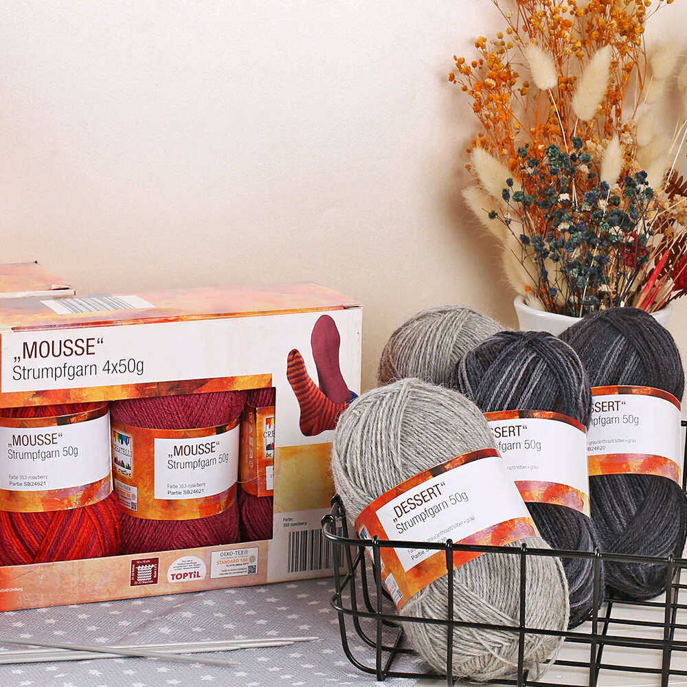 Createlli 4 Skeins Socks Yarn, Variegated - 009 - Image 5