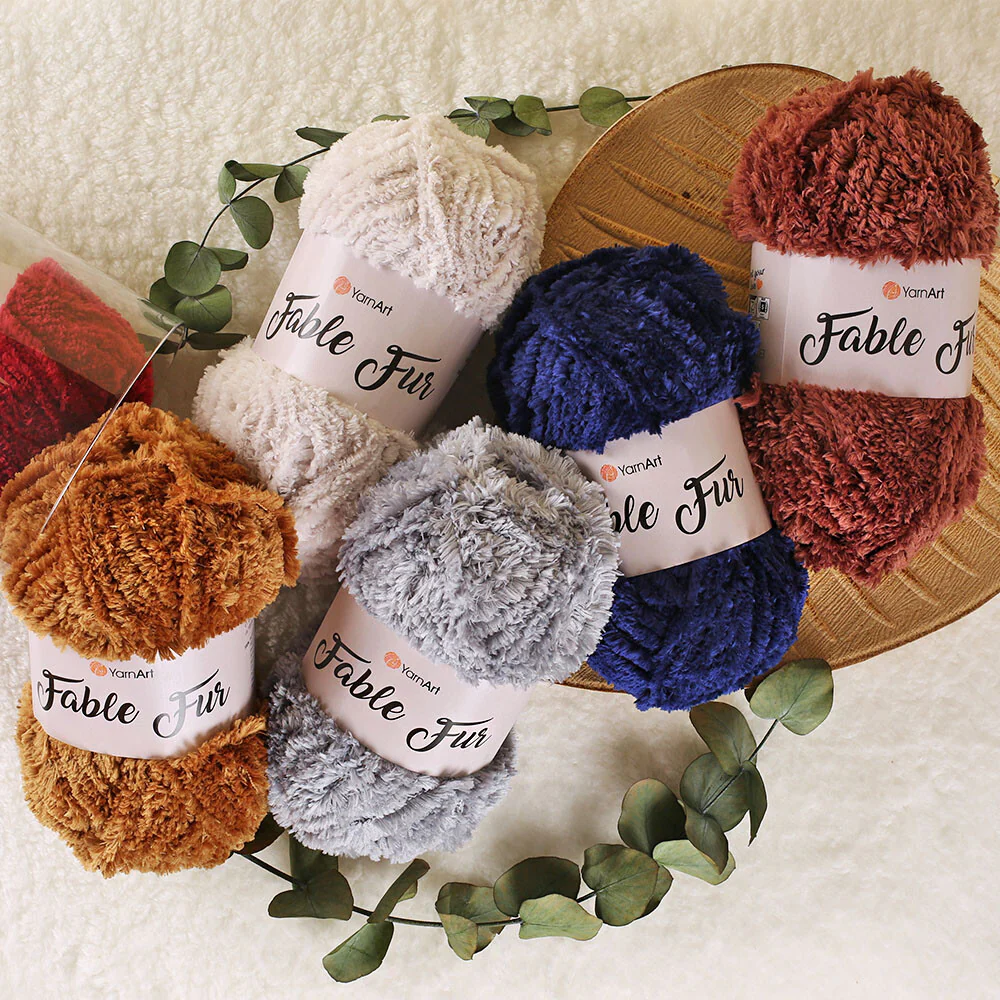 YarnArt Fable Fur Yarn- Navy Blue - 987 - Image 3