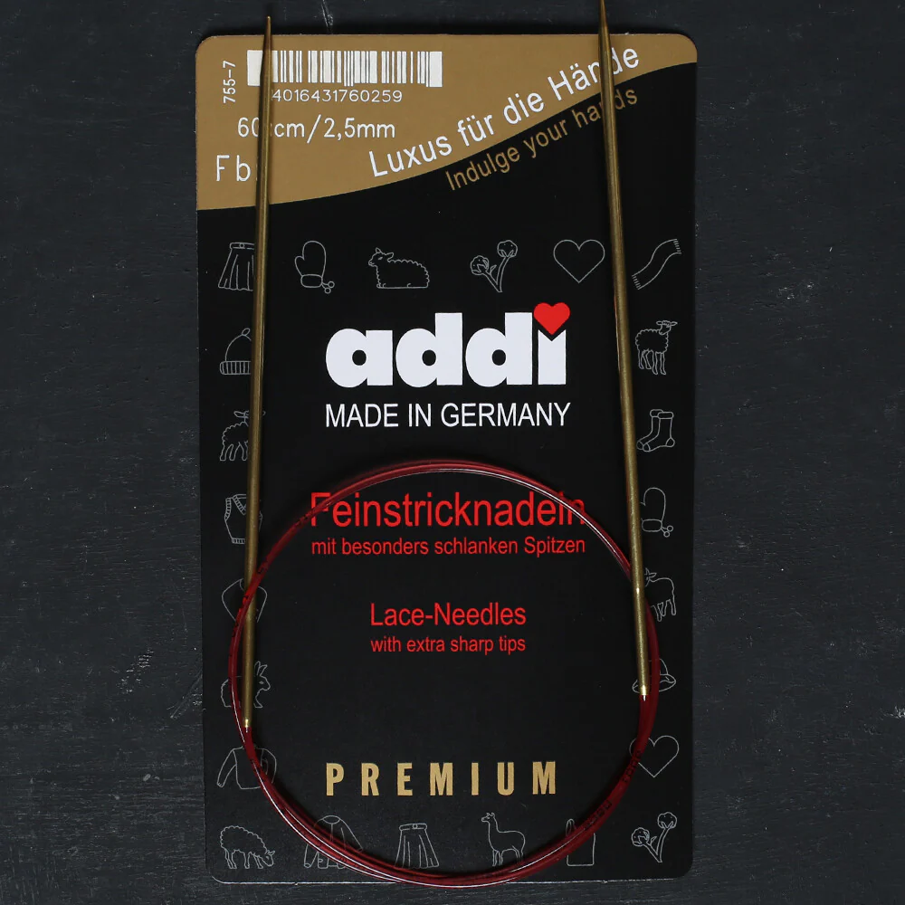 Addi 2.5mm 60cm Lace Circular Knitting Needles - 755-7