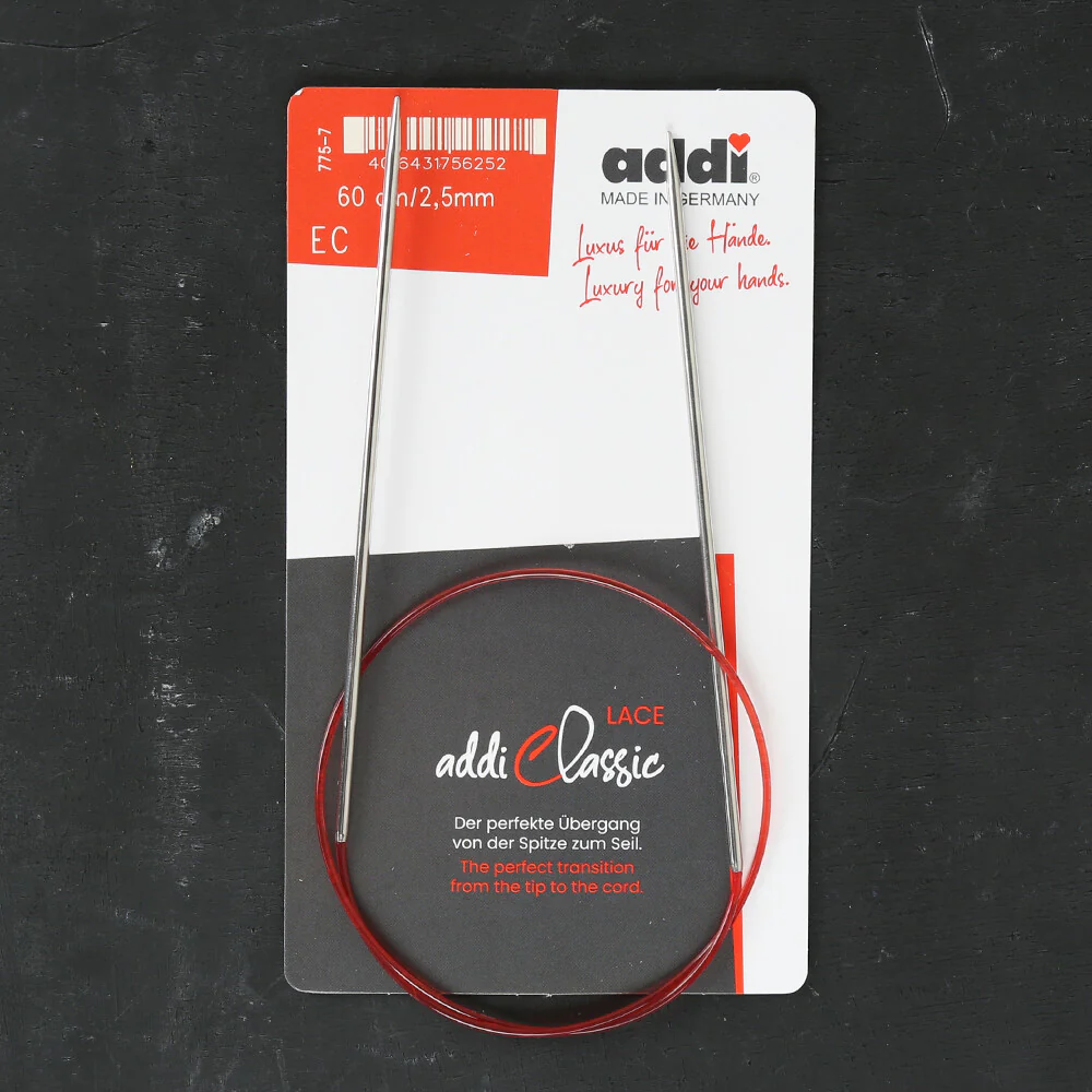 Addi 2.5mm 60cm Lace Circular Knitting Needles - 775-7