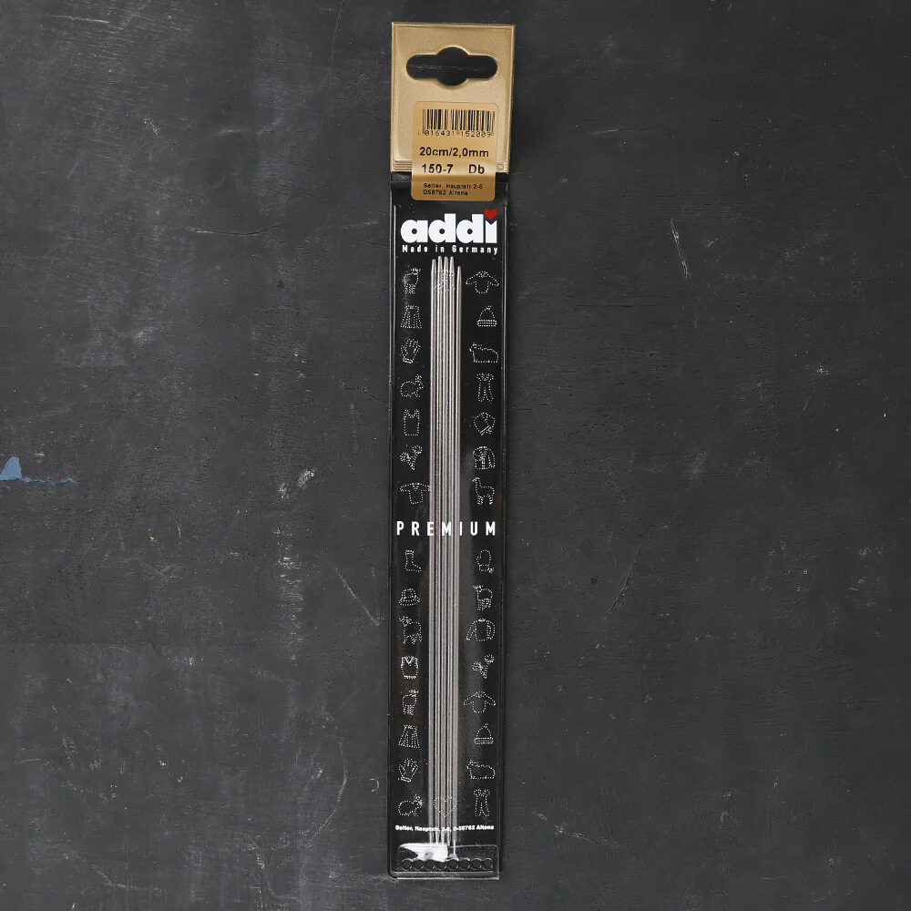 Addi 2mm 20cm Steel Double Pointed Knitting Needle - 150-7