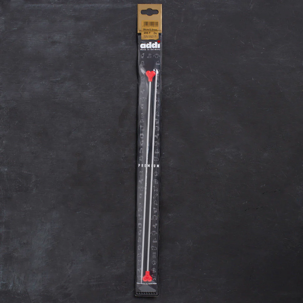 Addi 3 mm 35 cm Jacket Knitting Needles, Aluminium - 200-7/35/3