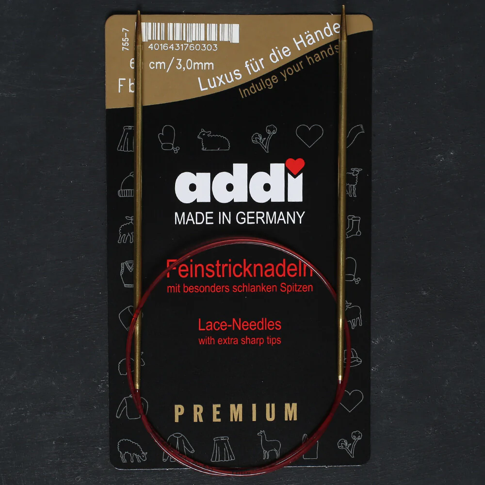 Addi 3mm 60cm Lace Circular Knitting Needles - 755-7