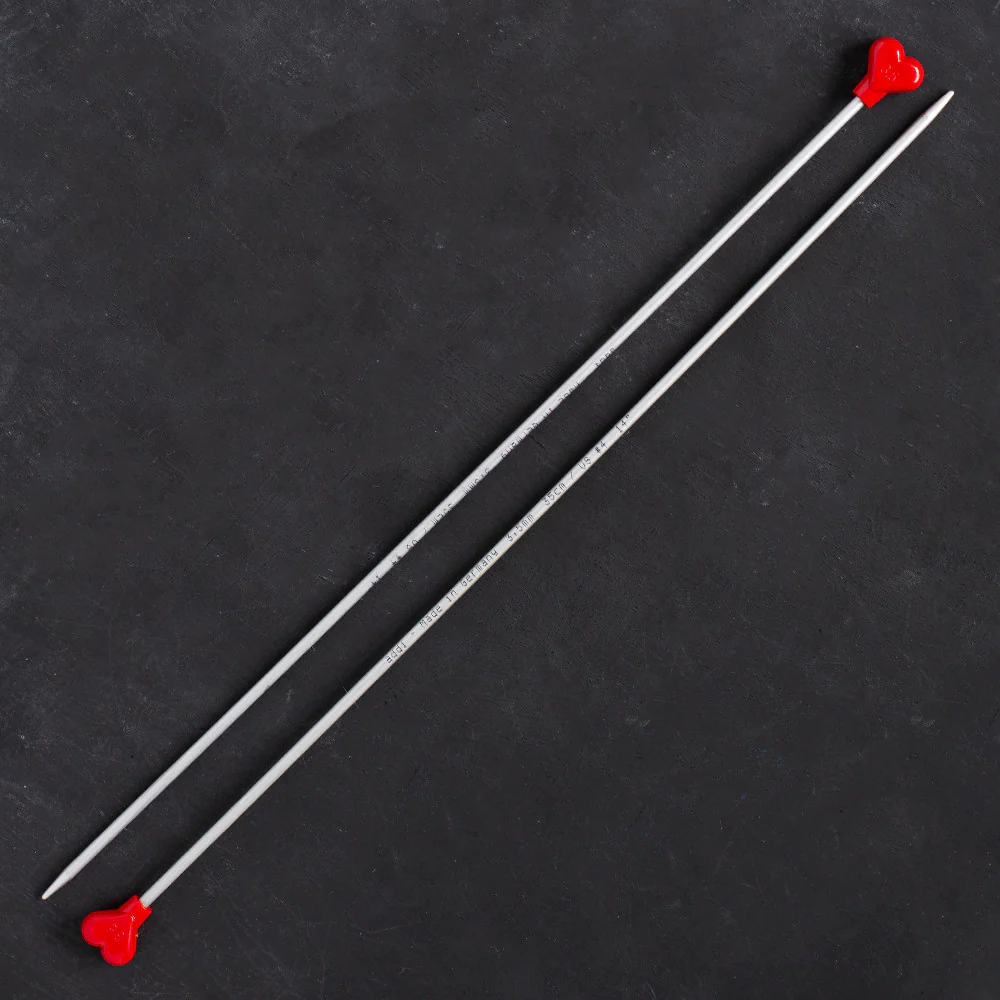 Addi 3.5 mm 35 cm Jacket Knitting Needles, Aluminium - 200-7/35/3.5 - Image 2