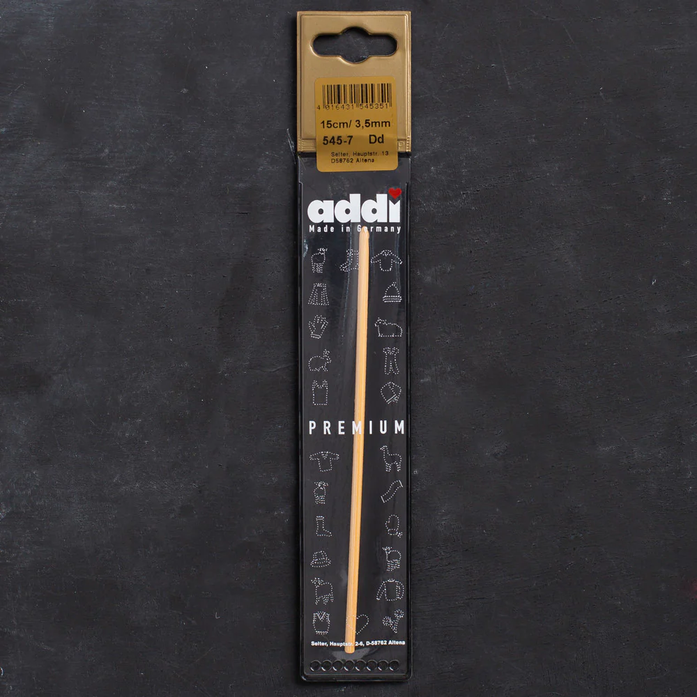 Addi 3.5mm 15cm Bamboo Crochet Hook - 545-7