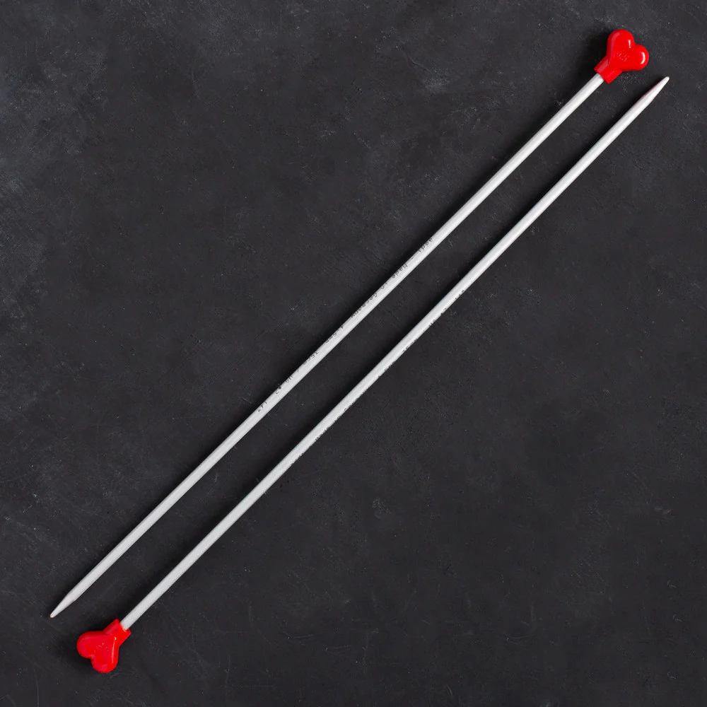 Addi 4.5 mm 35 cm Jacket Knitting Needles, Aluminium - 200-7/35/4.5 - Image 2