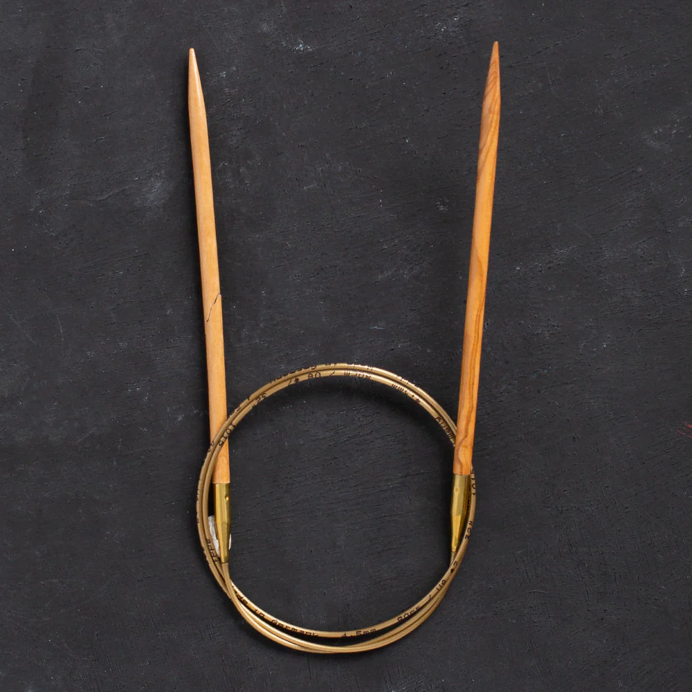 Addi Olive Wood 4.5mm 80cm Circular Knitting Needles - 575-7 - Image 2