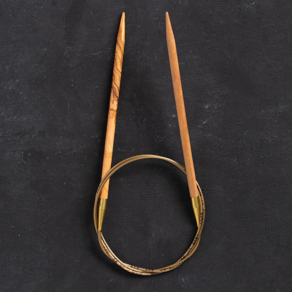 Addi Olive Wood 5mm 80cm Circular Knitting Needles - 575-7 - Image 2