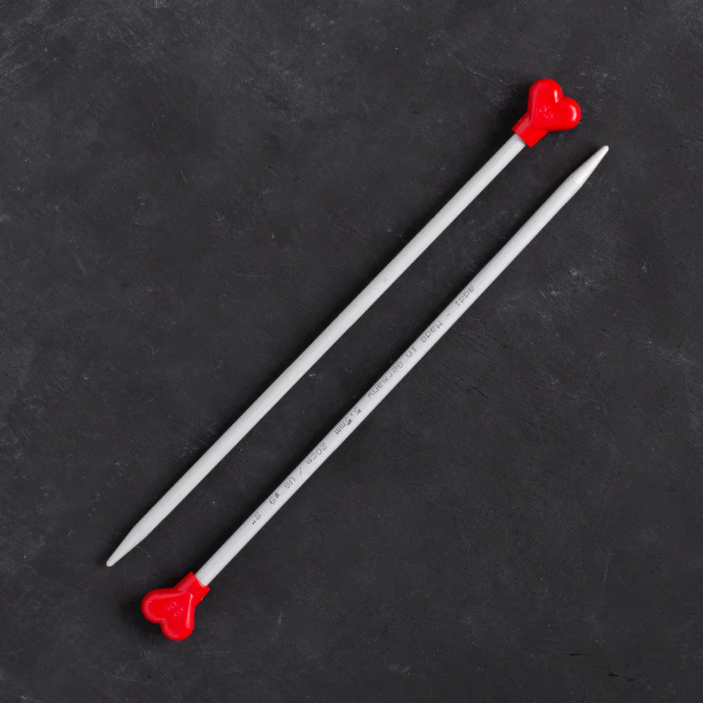 Addi 5.5 mm 20 cm Jacket Knitting Needles, Aluminium - 200-7/20/5.5 - Image 2