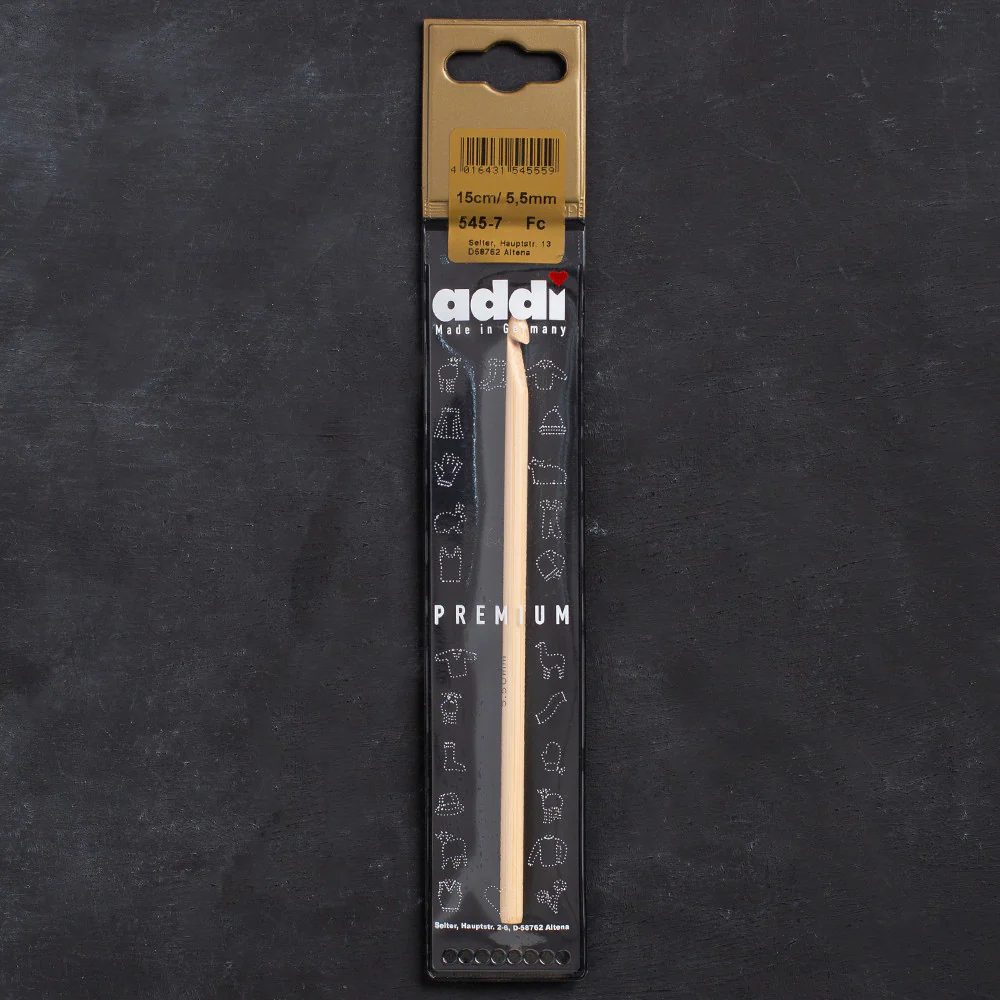 Addi 5.5mm 15cm Bamboo Crochet Hook - 545-7