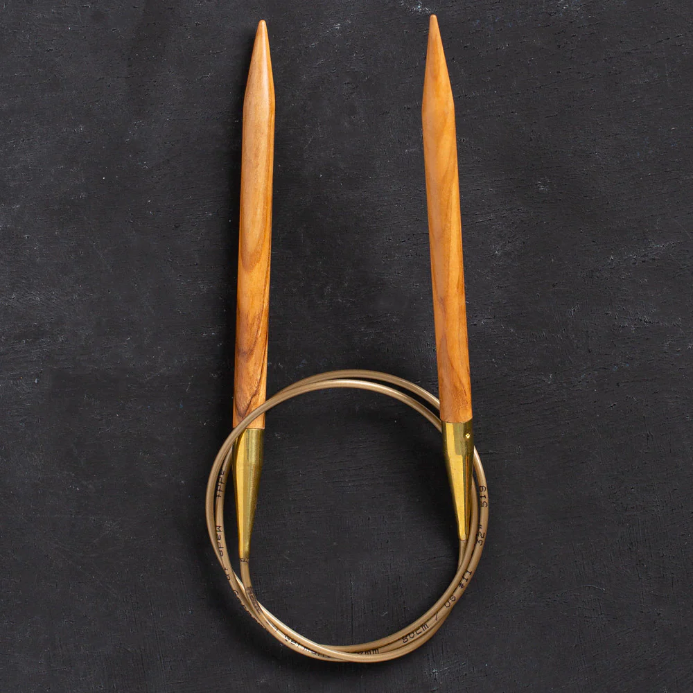 Addi Olive Wood 8mm 80cm Circular Knitting Needles - 575-7 - Image 2