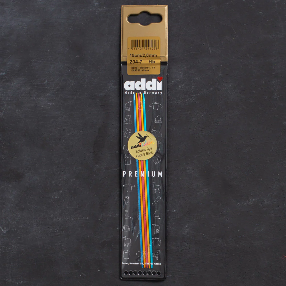 Addi Colibri 2mm 15cm Double-pointed Needles - 204-7