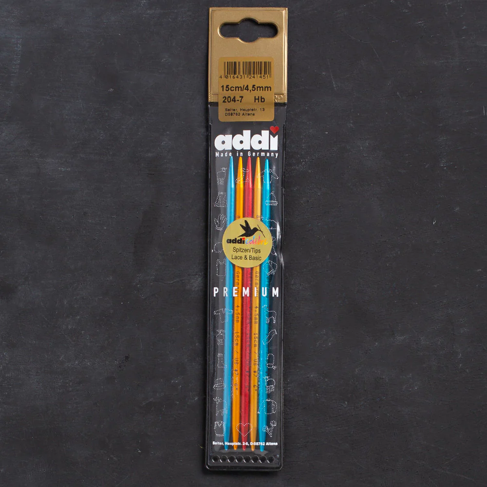 Addi Colibri 4.5mm 15cm Double-pointed Needles - 204-7