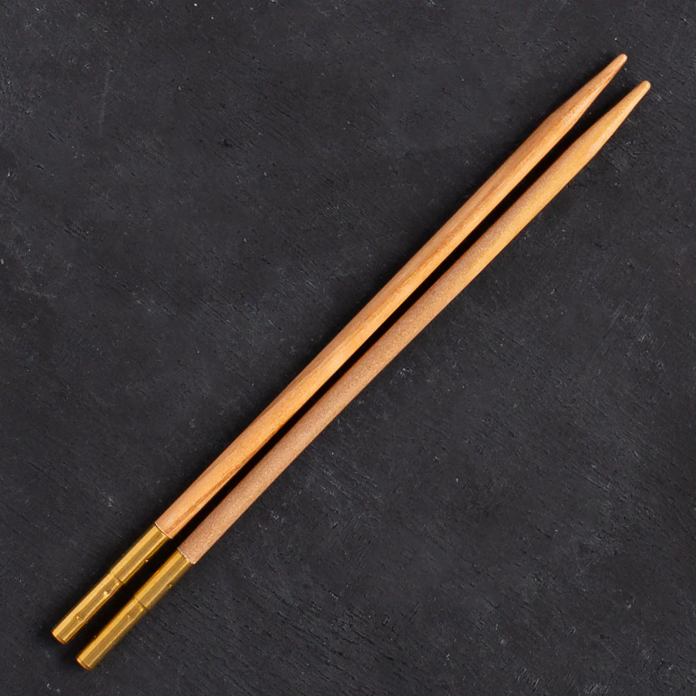 Addi Nature Olive Wood Click 3.75mm 13cm Needle Tips - 576-2 - Image 2