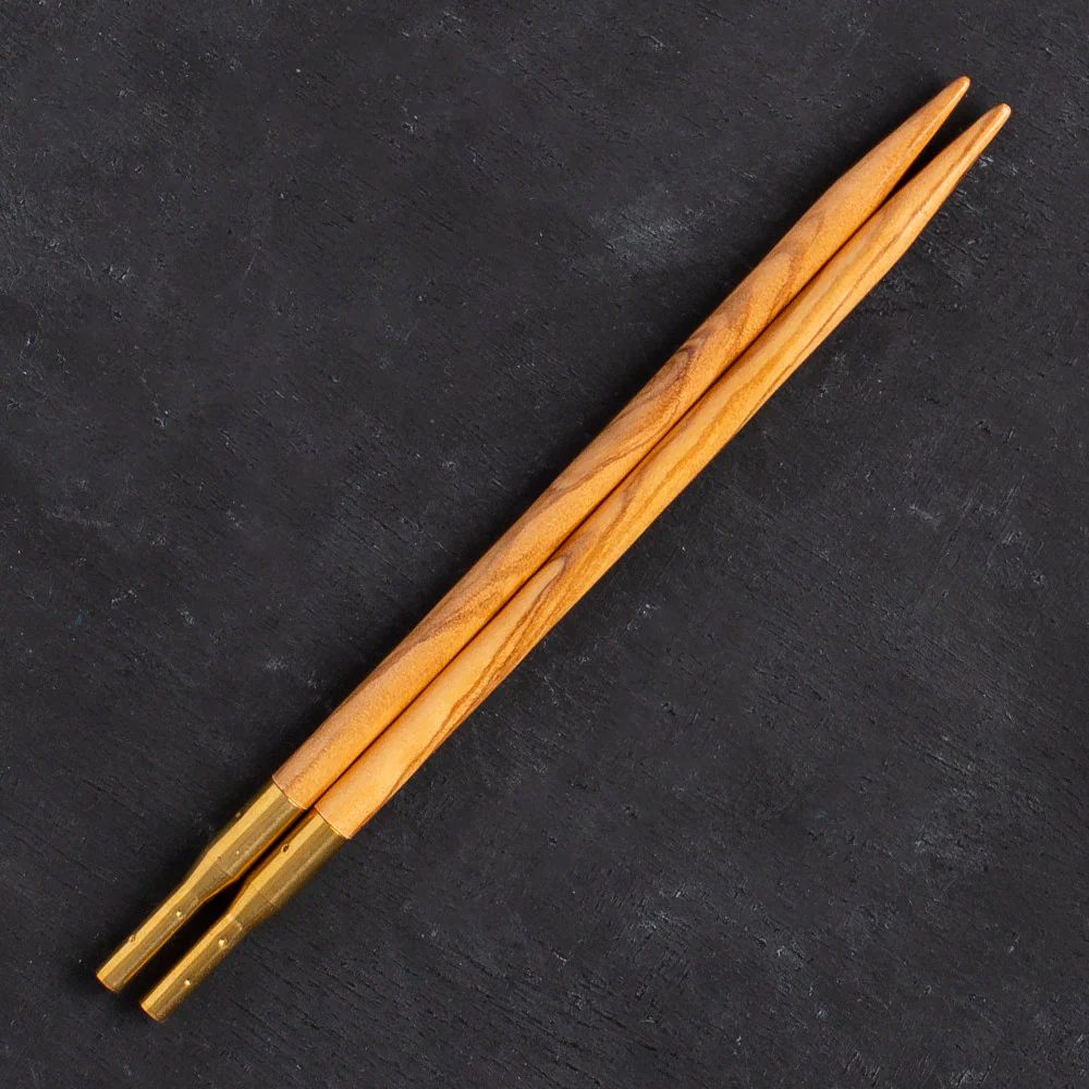 Addi Nature Olive Wood Click 5mm 13cm Needle Tips - 576-2 - Image 2