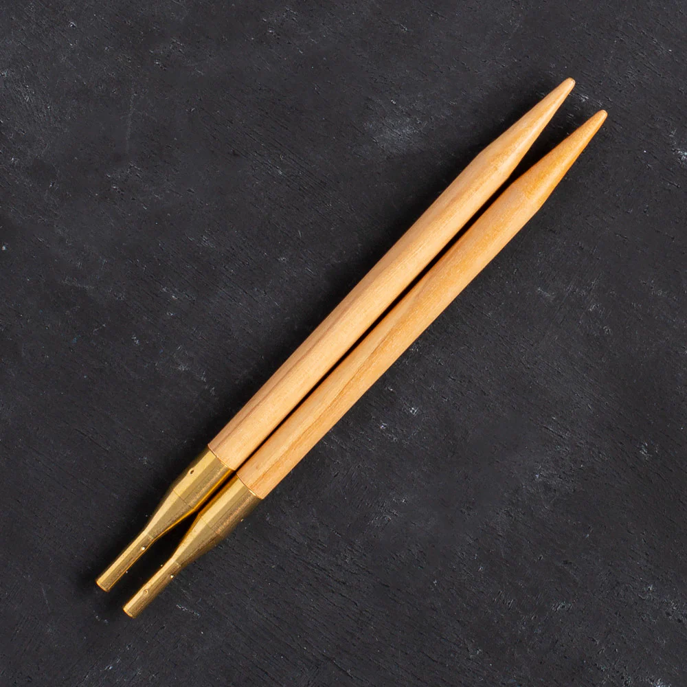 Addi Nature Olive Wood Click 7mm 13cm Needle Tips - 576-2 - Image 2